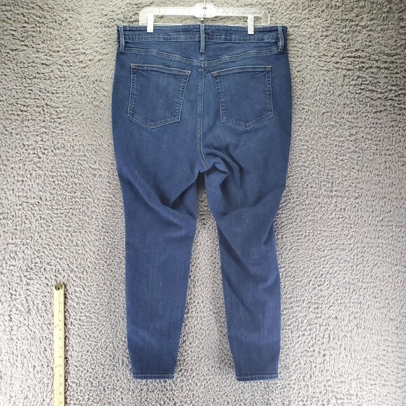 Loft Plus Jeans Womens Size 16 Blue High Waist Skinny Denim Stretch - Picture 13 of 14